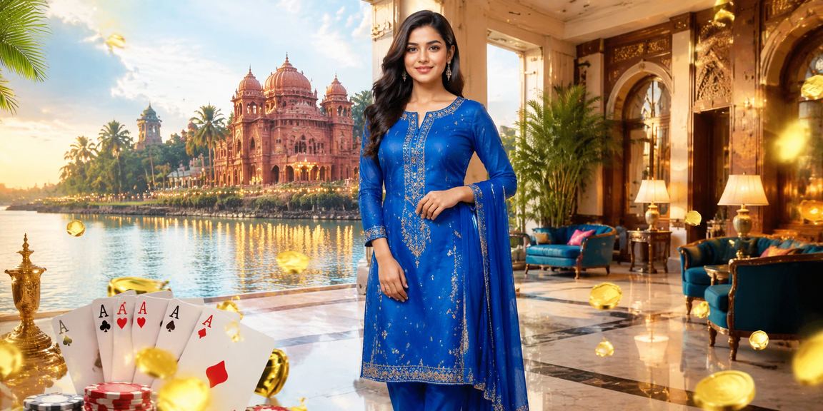 সালোয়ার কামিজে পোকার গেমে মনোনিবেশ করা বাংলাদেশি খেলোয়াড়